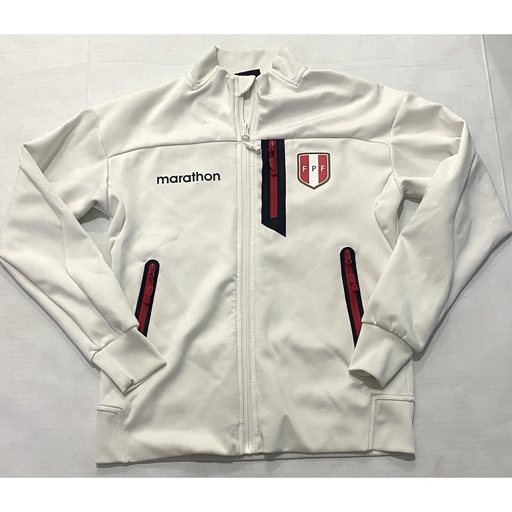 Marathon Peru National Soccer Team Full Zip Track Jacket. Women's Size XS